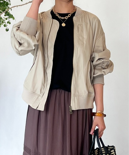 大人カジュアルに最適ボリューム袖MA-1