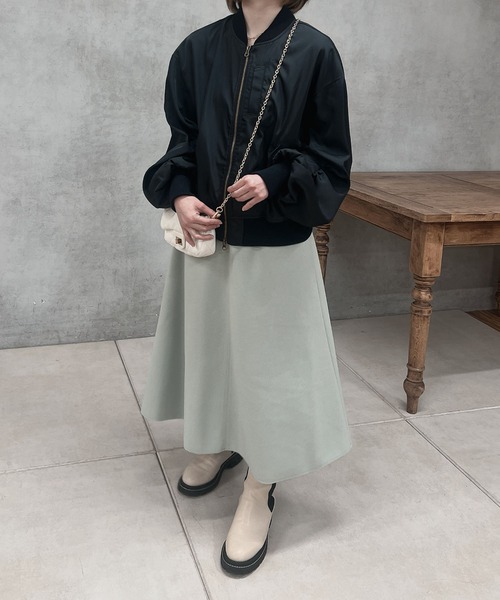 大人カジュアルに最適ボリューム袖MA-1