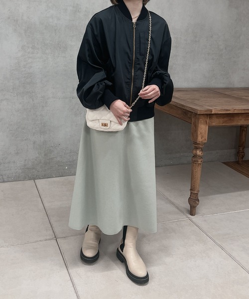 大人カジュアルに最適ボリューム袖MA-1