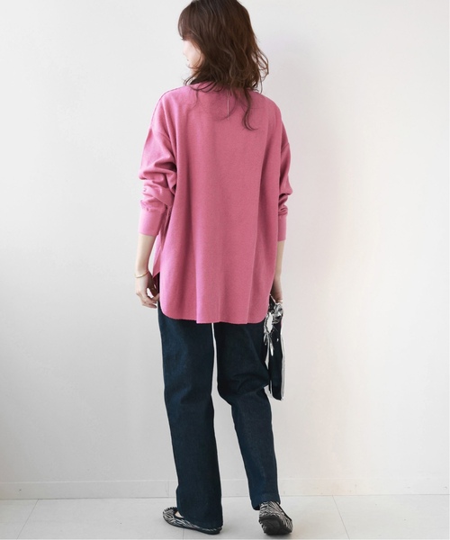 JOURNAL STANDARD relume(ジャーナルスタンダード レリューム)の「《追加9》TCワッフルオーバーサイズロングスリーブTシャツ(Tシャツ/カットソー・レディース・チャコールグレー/ピンク系その他/オートミール/ホワイト系その他/ベージュ・FREE)」の6枚目の写真