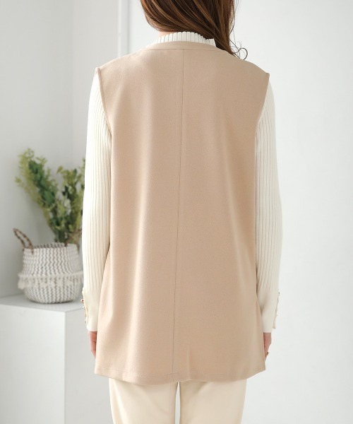 ブージュルード Bou Jeloud カットジョーゼットプルオーバー （BEIGE） ブージュルード Bou Jeloud カットジョーゼットプルオーバー
