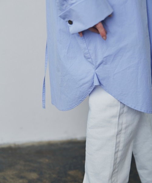 GENE HEAVENS（ジーンヘブンズ）の「(GENE HEAVENS)バックオープンシャツワンピース（ワンピース・レディース・ブルー/ホワイト・ONE SIZE/FREE）」の14枚目の写真