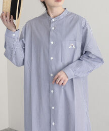 GEVACO | 【GEVACO/ゲバコ】タイプライターバンドカラーL/Sワンピース(シャツワンピース)