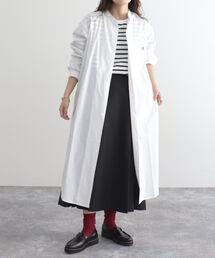 GEVACO | 【GEVACO/ゲバコ】タイプライターバンドカラーL/Sワンピース(シャツワンピース)