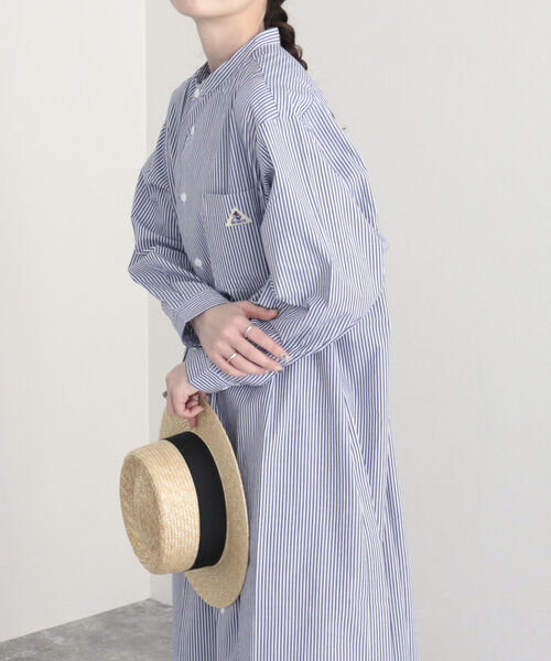 GEVACO（ゲバコ）の「【GEVACO/ゲバコ】タイプライターバンドカラーL/Sワンピース（シャツワンピース・レディース・オフホワイト/ブラック系その他/グリーン系その他/ネイビー/ブルー系その他・38）」の20枚目の写真