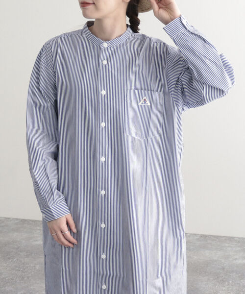 GEVACO（ゲバコ）の「【GEVACO/ゲバコ】タイプライターバンドカラーL/Sワンピース（シャツワンピース・レディース・オフホワイト/ブラック系その他/グリーン系その他/ネイビー/ブルー系その他・38）」の21枚目の写真