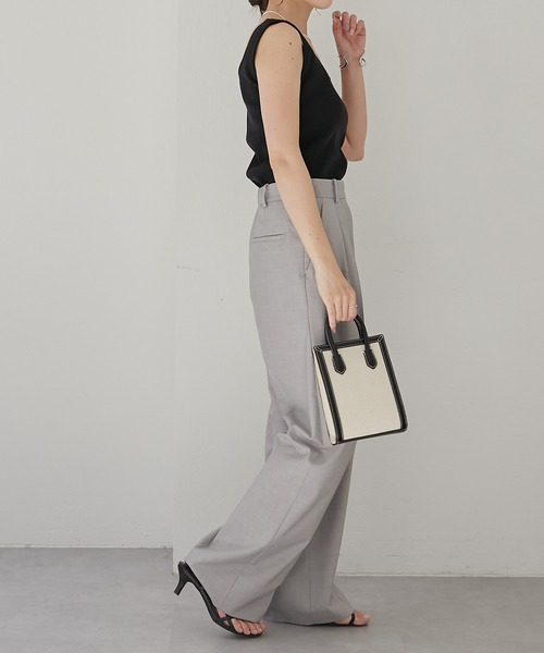 COLLAGE GALLARDAGALANTE（コラージュガリャルダガランテ）の「ニットタンク（タンクトップ・レディース・ブラック/ホワイト・FREE）」の16枚目の写真