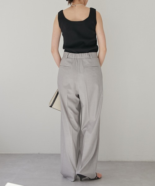 COLLAGE GALLARDAGALANTE（コラージュガリャルダガランテ）の「ニットタンク（タンクトップ・レディース・ブラック/ホワイト・FREE）」の14枚目の写真