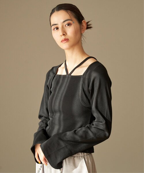VENCEEXCHANGE(ヴァンスエクスチェンジ)の「リブボレロ風トップス(Tシャツ/カットソー・レディース・ブラック/ホワイト/チャコールグレー・M)」の13枚目の写真