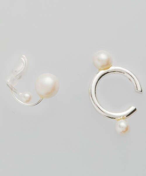 cloenc（クロエンス）の「【December】イヤカフ×トラカフダブルパール（イヤリング・レディース・シルバー/ゴールド・00）」の3枚目の写真