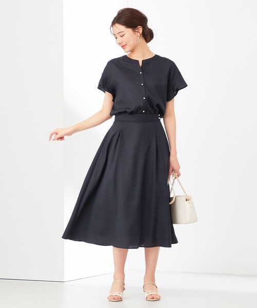 【セットアップ可】スムージーポリエステルブラウス