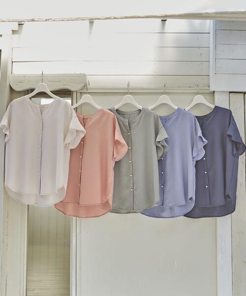 【セットアップ可】スムージーポリエステルブラウス