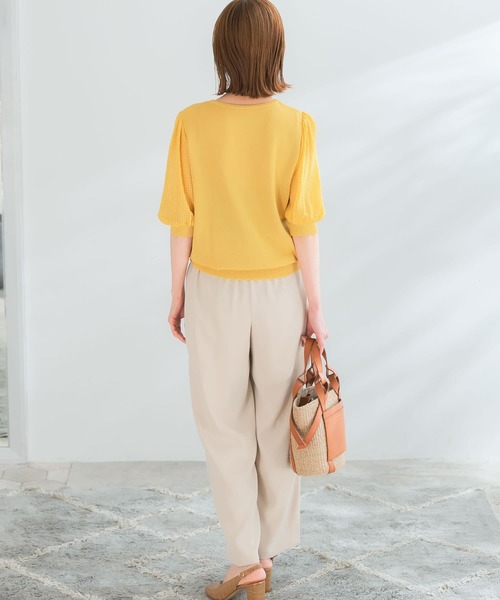 URBAN RESEARCH ROSSO（アーバンリサーチロッソ）の「イージーセミワイドツータックスラックス（その他パンツ・レディース・ブラック/オフホワイト/グリーン・FREE）」の8枚目の写真