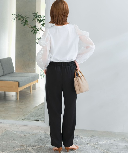 URBAN RESEARCH ROSSO（アーバンリサーチロッソ）の「イージーセミワイドツータックスラックス（その他パンツ・レディース・ブラック/オフホワイト/グリーン・FREE）」の15枚目の写真