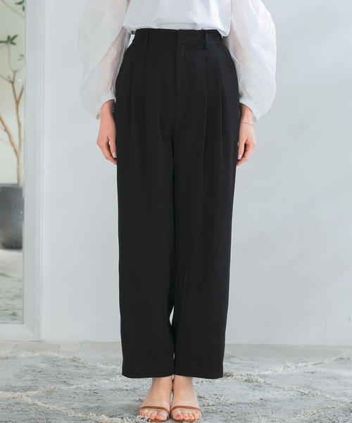 URBAN RESEARCH ROSSO（アーバンリサーチロッソ）の「イージーセミワイドツータックスラックス（その他パンツ・レディース・ブラック/オフホワイト/グリーン・FREE）」の22枚目の写真