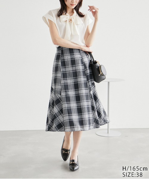 むしむし　plage MY_unique fit スカート 36 Mochi モチ jumper tuck skirt [black/・1]