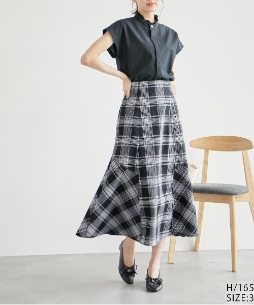 セール】チェックボリュームスカート（スカート）｜ROPE' PICNIC（ロペ