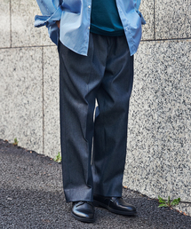 EDIFICE | "E"TROUSERS(E-5) SOLOTEX(R) デニム 2タック ワイドパンツ(スラックス)