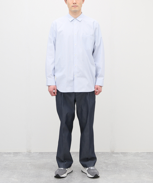 EDIFICE(エディフィス)の「"E"TROUSERS(E-5) SOLOTEX(R) デニム 2タック ワイドパンツ(スラックス・メンズ・ブラック/ネイビー・LARGE/MEDIUM/SMALL)」の8枚目の写真