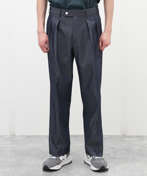 EDIFICE(エディフィス)の「"E"TROUSERS(E-5) SOLOTEX(R) デニム 2タック ワイドパンツ(スラックス・メンズ・ブラック/ネイビー・LARGE/MEDIUM/SMALL)」の10枚目の写真