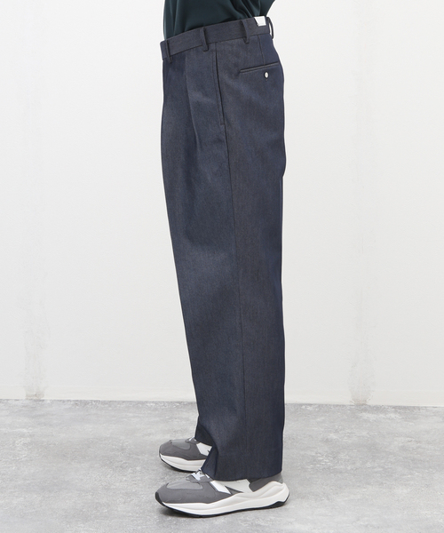 EDIFICE(エディフィス)の「"E"TROUSERS(E-5) SOLOTEX(R) デニム 2タック ワイドパンツ(スラックス・メンズ・ブラック/ネイビー・LARGE/MEDIUM/SMALL)」の11枚目の写真