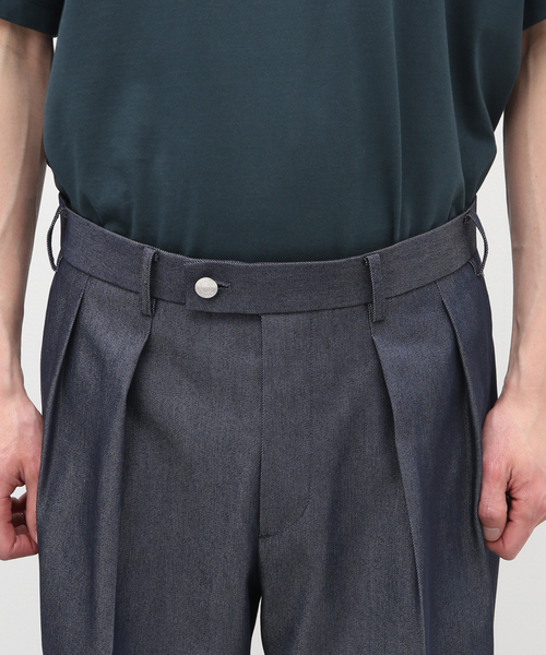 EDIFICE(エディフィス)の「"E"TROUSERS(E-5) SOLOTEX(R) デニム 2タック ワイドパンツ(スラックス・メンズ・ブラック/ネイビー・LARGE/MEDIUM/SMALL)」の13枚目の写真