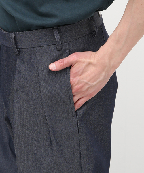 EDIFICE(エディフィス)の「"E"TROUSERS(E-5) SOLOTEX(R) デニム 2タック ワイドパンツ(スラックス・メンズ・ブラック/ネイビー・LARGE/MEDIUM/SMALL)」の16枚目の写真