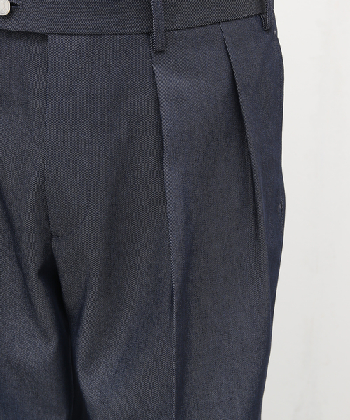 EDIFICE(エディフィス)の「"E"TROUSERS(E-5) SOLOTEX(R) デニム 2タック ワイドパンツ(スラックス・メンズ・ブラック/ネイビー・LARGE/MEDIUM/SMALL)」の19枚目の写真