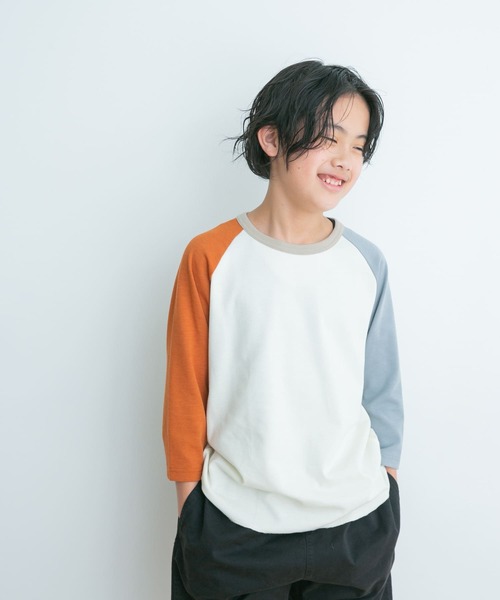 URBAN RESEARCH DOORS（アーバンリサーチドアーズ）の「7分袖クレイジーカラーポンチTシャツ(KIDS)（Tシャツ/カットソー・キッズ・オレンジ系その他/ブラック系その他・120/135/105/150）」の2枚目の写真