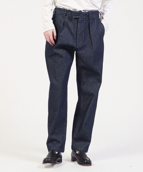 Engineered Garments(エンジニアードガーメンツ)の「■ENGINEERED GARMENTS Carlyle Pant 1プリーツパンツ(デニムパンツ・メンズ・ダークブルー・M)」の6枚目の写真