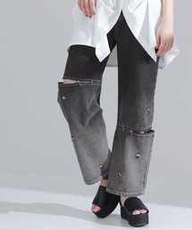 kOhAKU | 『ジップデザイングラデーションデニムパンツ』(デニムパンツ)