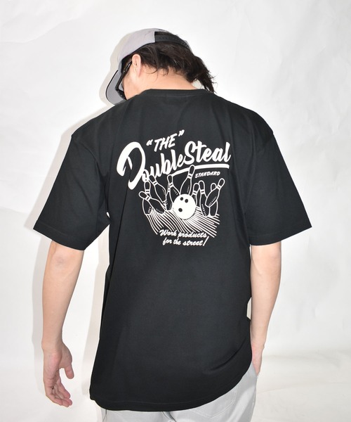 DOUBLE STEAL(ダブルスティール)の「ボーリング Tシャツ(Tシャツ/カットソー・メンズ・ホワイト/グレー/ダークグリーン/ブラック・MEDIUM/LARGE/X-LARGE/XX-LARGE)」の3枚目の写真