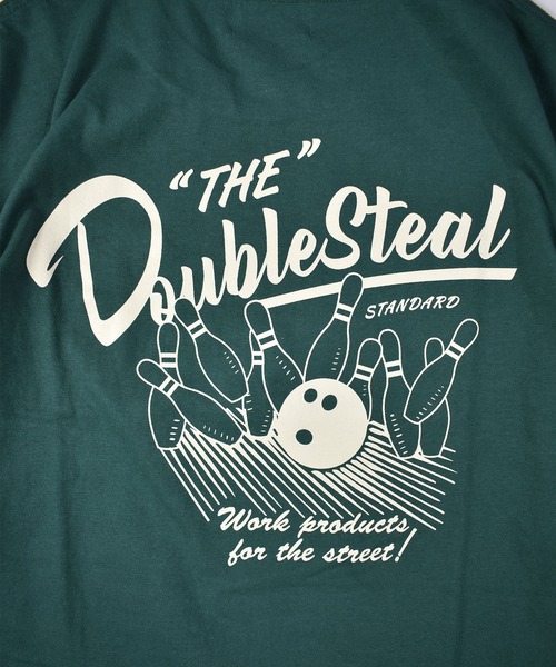 DOUBLE STEAL(ダブルスティール)の「ボーリング Tシャツ(Tシャツ/カットソー・メンズ・ホワイト/グレー/ダークグリーン/ブラック・MEDIUM/LARGE/X-LARGE/XX-LARGE)」の7枚目の写真