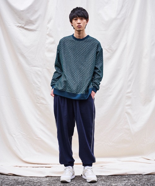 sneeuw（スニュウ）の「ストローパイルプルオーバー（スウェット・レディース・グリーン/アイボリー・1/3）」の3枚目の写真