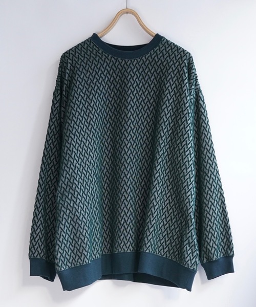 sneeuw（スニュウ）の「ストローパイルプルオーバー（スウェット・レディース・グリーン/アイボリー・1/3）」の11枚目の写真