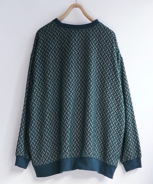 sneeuw（スニュウ）の「ストローパイルプルオーバー（スウェット・レディース・グリーン/アイボリー・1/3）」の6枚目の写真