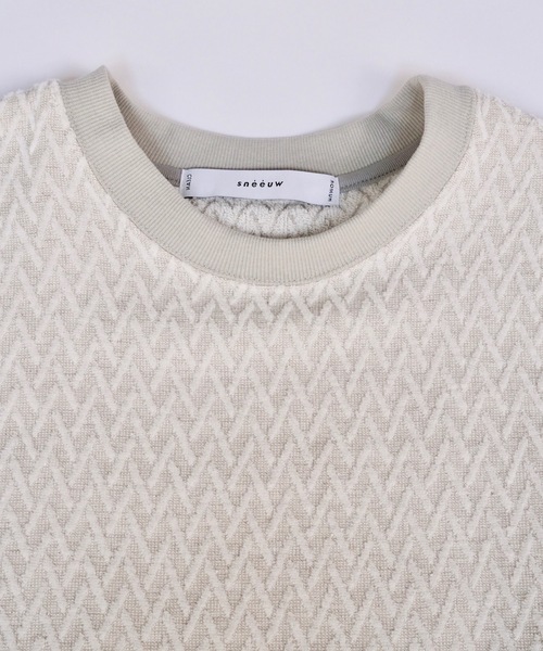 sneeuw（スニュウ）の「ストローパイルプルオーバー（スウェット・レディース・グリーン/アイボリー・1/3）」の10枚目の写真