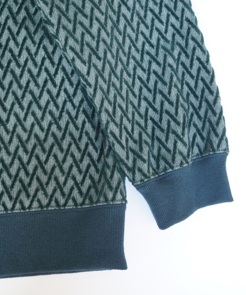 sneeuw（スニュウ）の「ストローパイルプルオーバー（スウェット・レディース・グリーン/アイボリー・1/3）」の4枚目の写真