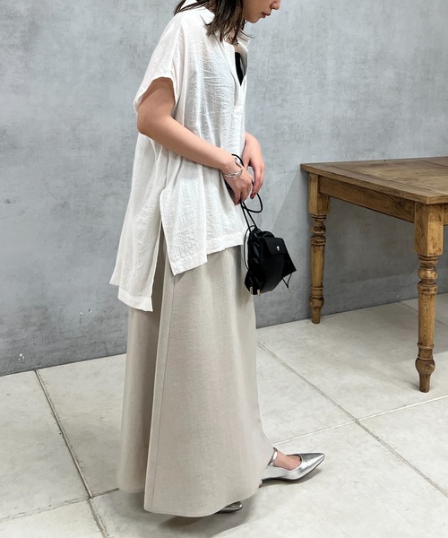 un dix cors（アンディコール）の「リネン混フレアスカート（スカート・レディース・ブラック/グレー系その他/ピンク・FREE）」の13枚目の写真