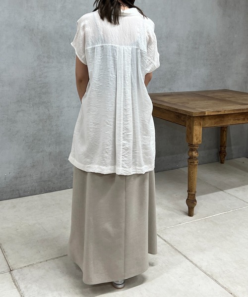 un dix cors（アンディコール）の「リネン混フレアスカート（スカート・レディース・ブラック/グレー系その他/ピンク・FREE）」の14枚目の写真