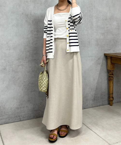 un dix cors（アンディコール）の「リネン混フレアスカート（スカート・レディース・ブラック/グレー系その他/ピンク・FREE）」の15枚目の写真