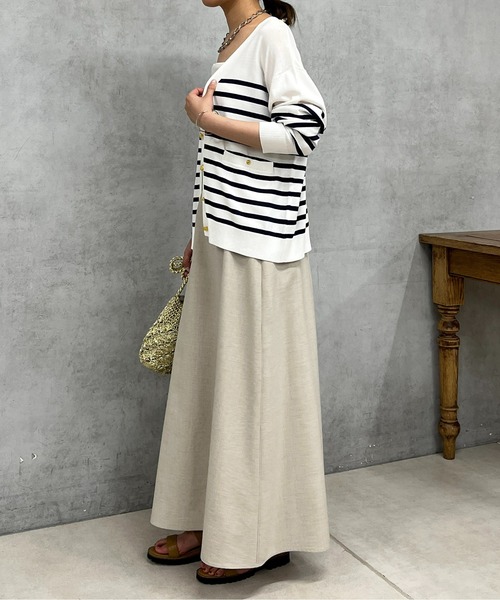 un dix cors（アンディコール）の「リネン混フレアスカート（スカート・レディース・ブラック/グレー系その他/ピンク・FREE）」の16枚目の写真