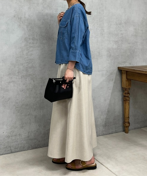 un dix cors（アンディコール）の「リネン混フレアスカート（スカート・レディース・ブラック/グレー系その他/ピンク・FREE）」の19枚目の写真