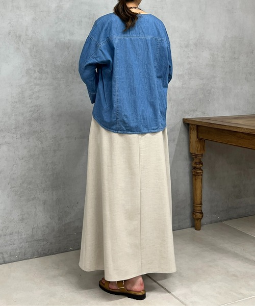 un dix cors（アンディコール）の「リネン混フレアスカート（スカート・レディース・ブラック/グレー系その他/ピンク・FREE）」の20枚目の写真