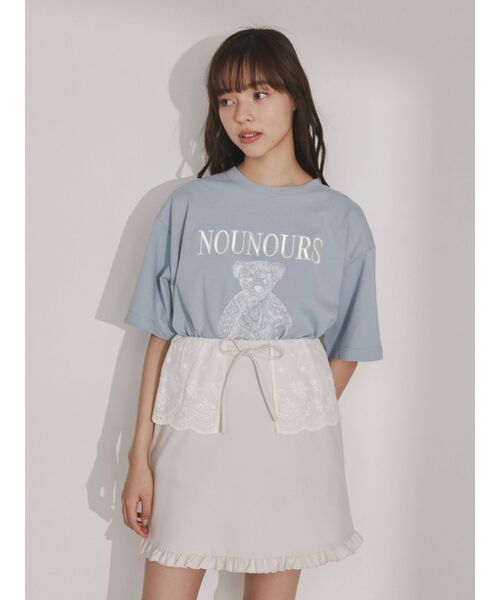 merry jenny（メリージェニー）の「bear embroidery Tシャツ（Tシャツ/カットソー・レディース・ブルー/オフホワイト/ピンク・FREE）」の13枚目の写真