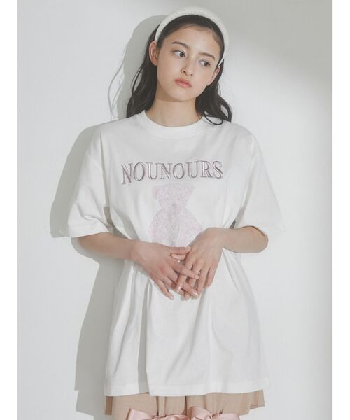 merry jenny（メリージェニー）の「bear embroidery Tシャツ（Tシャツ/カットソー・レディース・ブルー/オフホワイト/ピンク・FREE）」の14枚目の写真