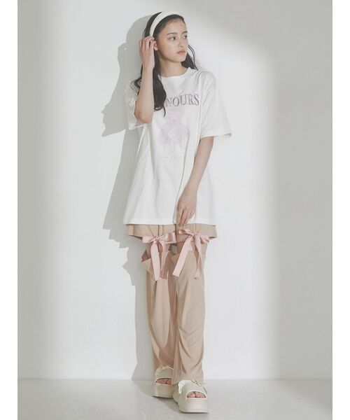 merry jenny（メリージェニー）の「bear embroidery Tシャツ（Tシャツ/カットソー・レディース・ブルー/オフホワイト/ピンク・FREE）」の15枚目の写真