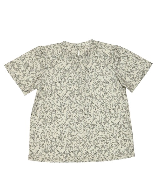 TOKYO SHIRTS(トウキョウシャツ)の「スタンドネック 半袖プリントブラウス(シャツ/ブラウス・レディース・オフホワイト/ベージュ/ブラック・M/L)」の13枚目の写真