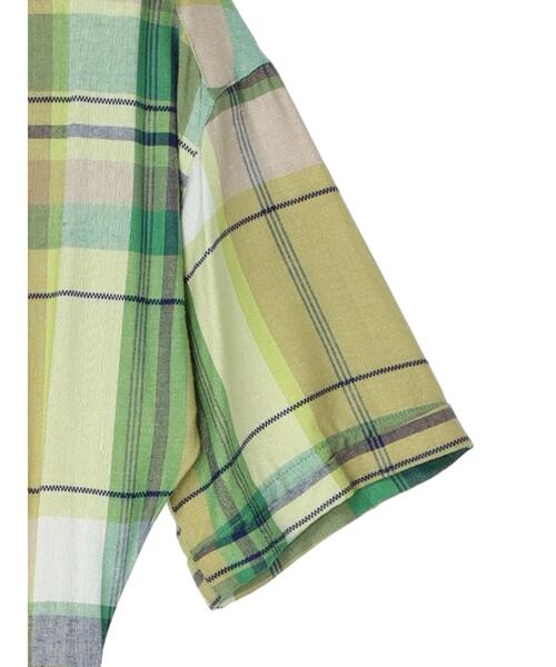 Green　Parks（グリーンパークス）の「I　襟付きワンピース（ワンピース・レディース・チェック/グリーン/ダークネイビー・FREE）」の22枚目の写真