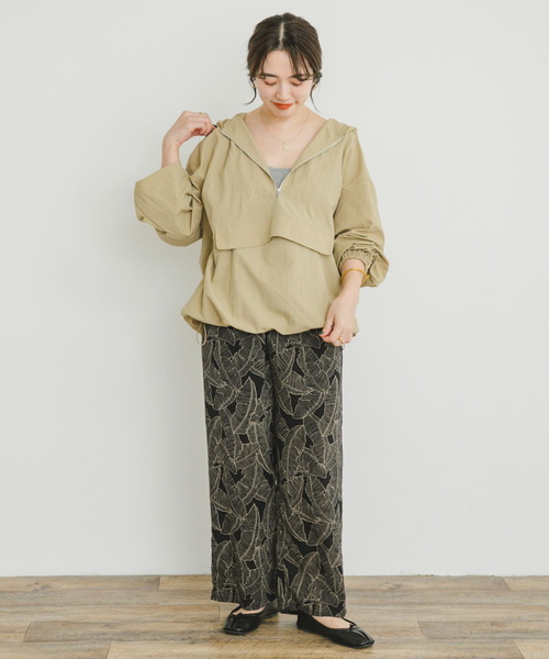 ITEMS URBANRESEARCH（アイテムズ アーバンリサーチ）の「リーフプリントイージーパンツ（その他パンツ・レディース・キャメル/グリーン系その他/ブラック・FREE）」の19枚目の写真